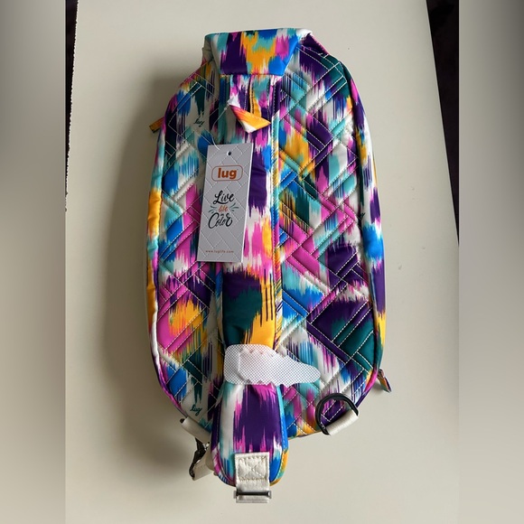 LUG HOVERCRAFT SLING BAG HEART IKAT MULTI NWT - Picture 6 of 6